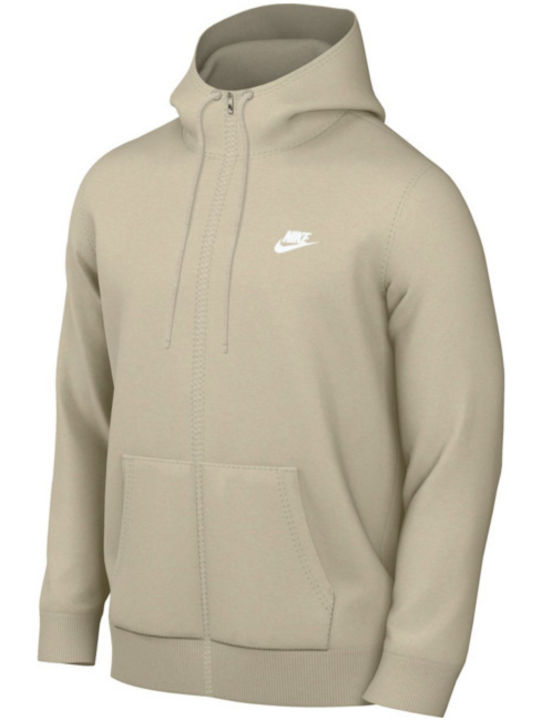 Nike Club Ζακέτα με Κουκούλα Μπεζ