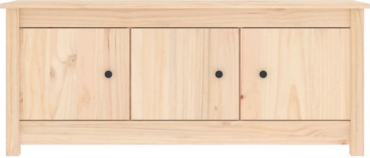 Schuhschrank aus Massivholz mit 6 Regalen Beige L110xW38xH45.5cm