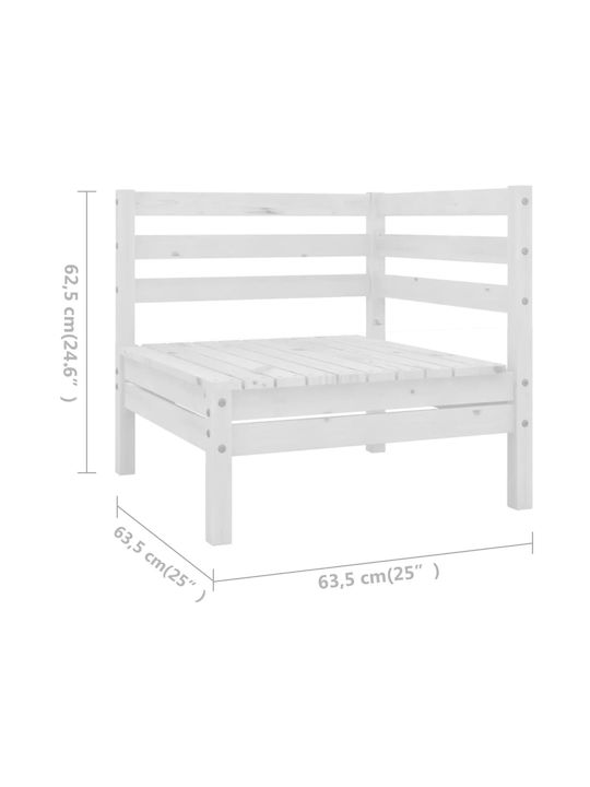 Outdoor Living Room Set 7 Pieces White