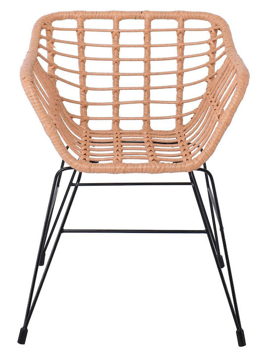 Πολυθρόνα Εξωτερικού Χώρου Rattan Salsa-S Wicker Φυσικό 55x66x76εκ.