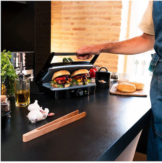 Cecotec Rock’nGrill 1500 Stone Ceramic Mix&Grill Τοστιέρα Γκριλιέρα με Κεραμικές Πλάκες 1500W Μαύρη