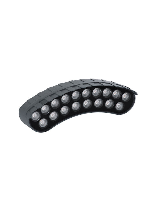 GloboStar Treelightkina Външна Стояща Лампа LED Стенна Пералня 18W с Топло Бяло Светлина IP65 Оранжева