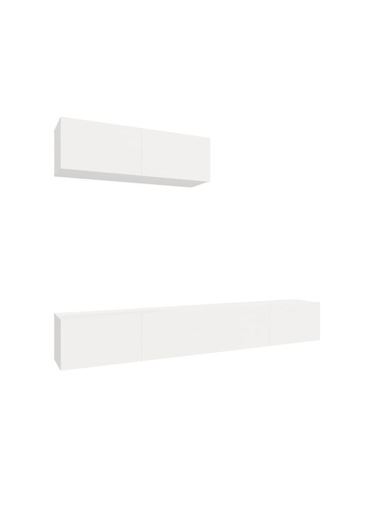 Living Room TV Unit White 3pcs L100xW30xH30cm