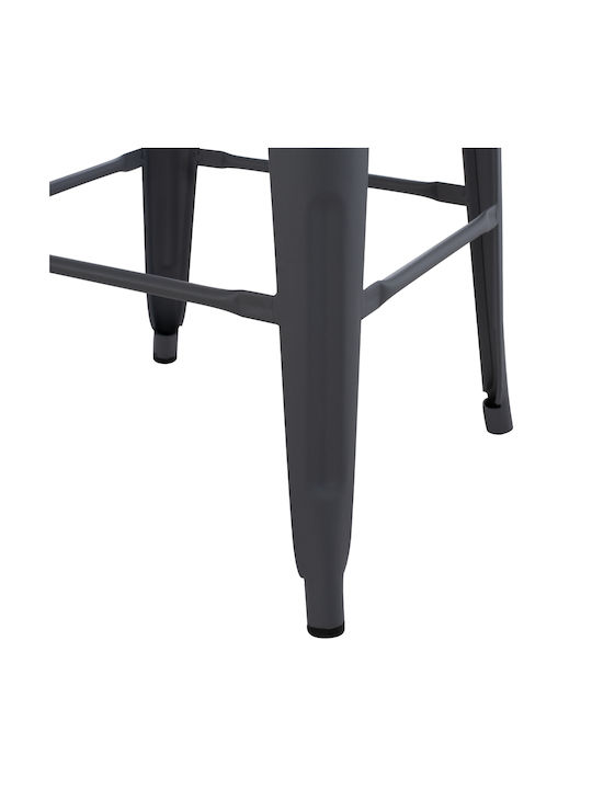 Metallischer Außenbereich-Hocker Melita Grau 43x43x78cm