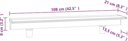 vidaXL Poolzubehör mit LED-Beleuchtung 108x21x8cm Gray