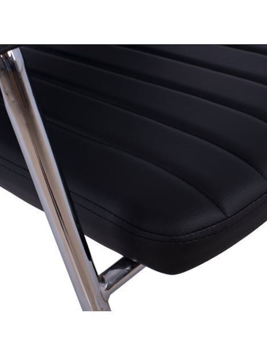 Armchair Visitor Questa with Arms Black 54x62x84cm 1pcs