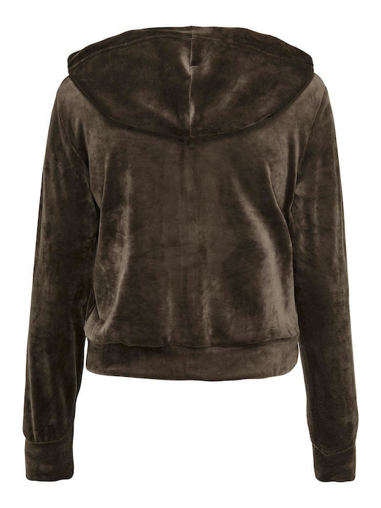 Rebel Damen Sweatshirtjacke Samt Kapuzen Delicioso
