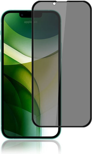 9H 5D 0.3mm Privacy Full Face Tempered Glass Black (iPhone 17e / 16e / 14 / 13 / 13 Pro)
