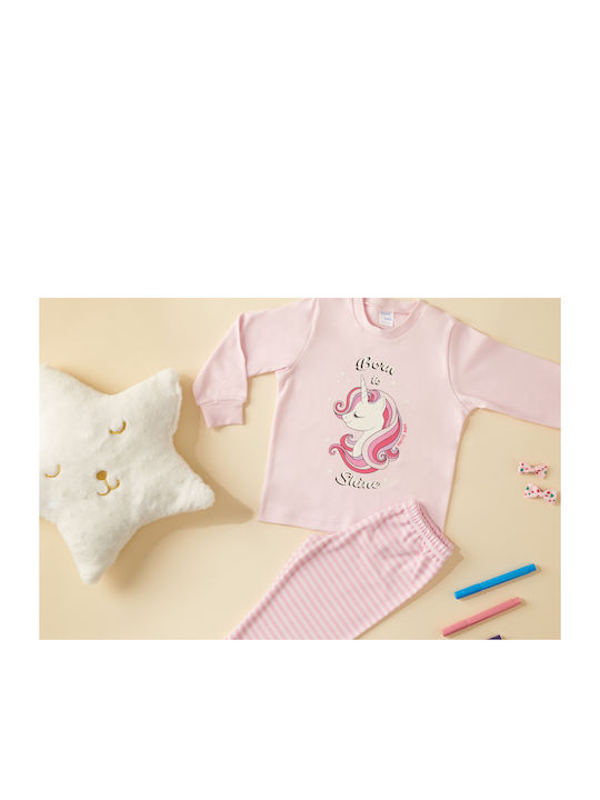 Pretty Baby Set Top & Bottom Kids Winter Cotton Pyjamas Pink