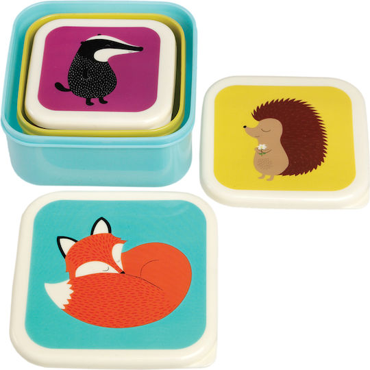 Rex London Rusty Fox Friends Πλαστικό Παιδικό Σετ Φαγητού Πολύχρωμο 5 x 11.5 x 5.5εκ.
