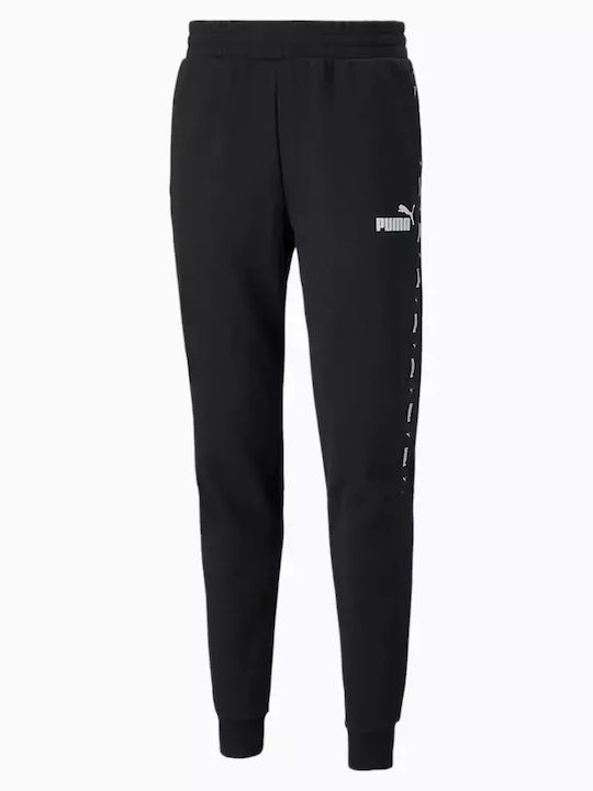 ESS+ Tape Sweatpants with Elastic Black