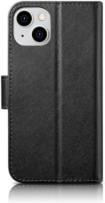 iCarer Anti-RFID Leather Wallet Black (iPhone 14)