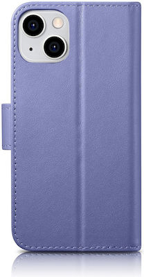 iCarer Anti-RFID Leather Wallet Light Violet (iPhone 14 Plus)