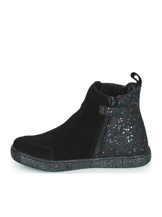 Blanou Ghete Copii din Suede cu Fermuar Negre