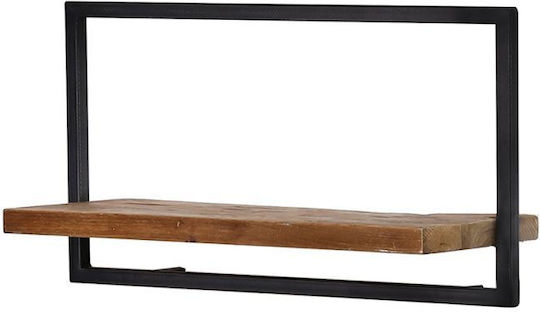 Wandregal Lizard Frame Schwarz 65x25x35cm EΑ7070,4