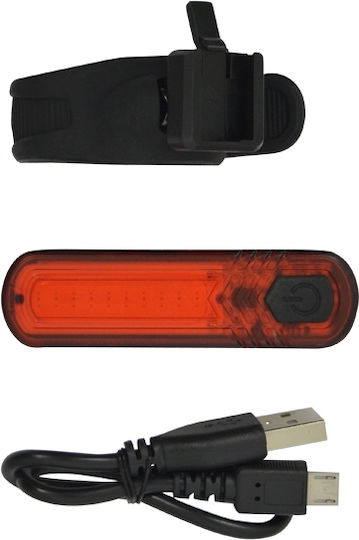 Dresco 5251110 Rechargeable Rear Bicycle Light 10 Cob Led Chips 30 Lumen