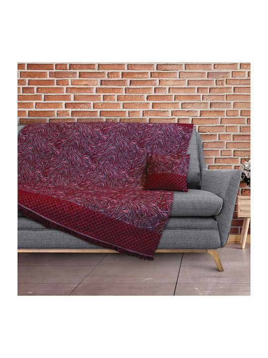 SB Home Sofa Throws 2 Seater Dario 180x240cm Bordo