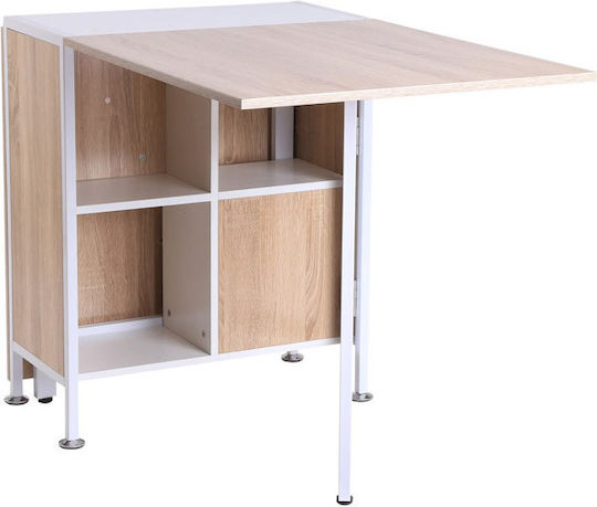 Schreibtisch Holz Beige mit Metallbeinen 169x62x75cm