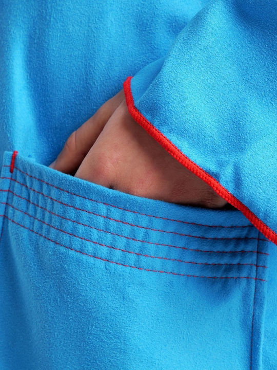 Arena Zeal Plus Jr 005309-400 Kids Swimming Bathrobe Blue