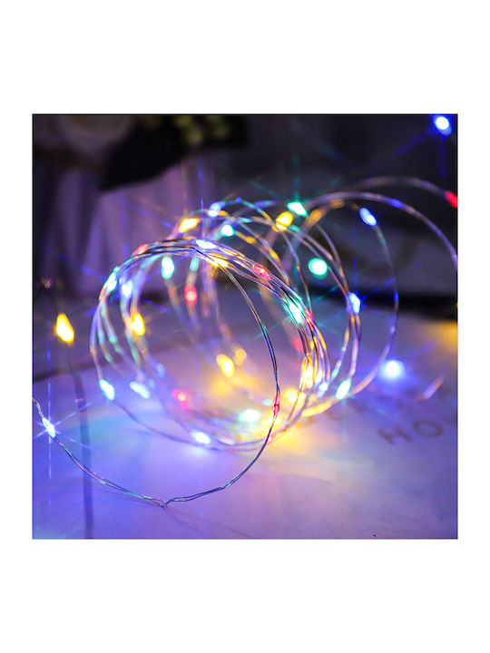 100 Λαμπάκια LED 10μ. Πολύχρωμα USB σε Σειρά 100 Λαμπάκια LED 10μ. Πολύχρωμα USB σε Σειρά