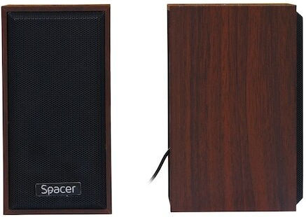 Spacer Spacer Computerlautsprecher 2.0 mit Leistung 6W in Schwarz Farbe