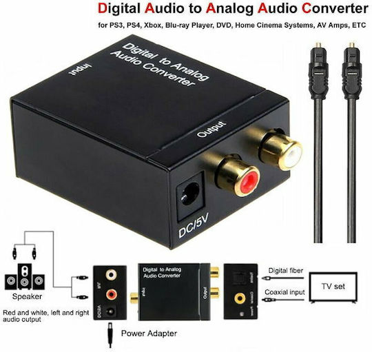 Μετατροπέας RCA / Toslink female σε RCA 2x female 1τμχ FTT14-026