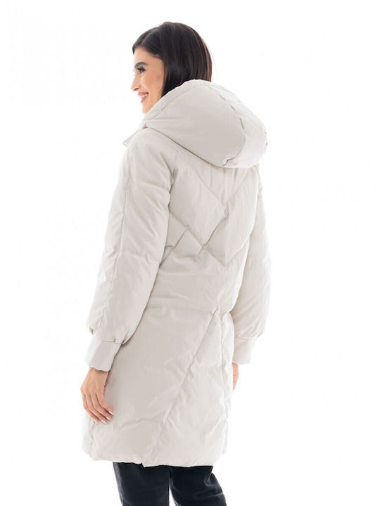 Biston Lung Jachetă de femei Puffer pentru iarnă Gheață
