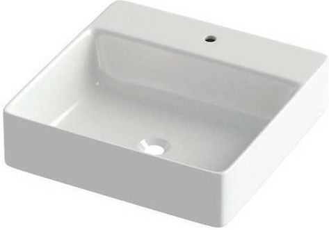 Orabella Tokyo 03 Deasupra Blatului Chiuvetă Porțelan 50x50x13cm Alb