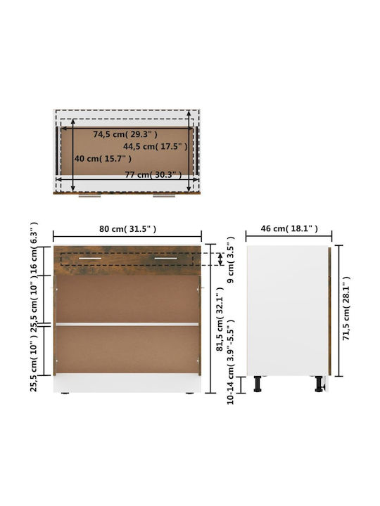 Floor Cabinet 80x46x81.5cm
