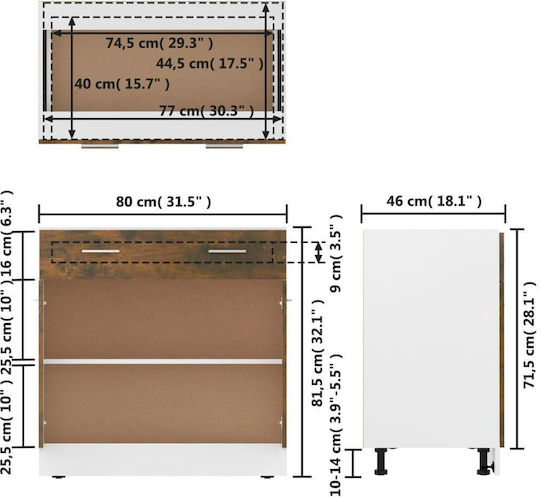 Floor Cabinet 80x46x81.5cm