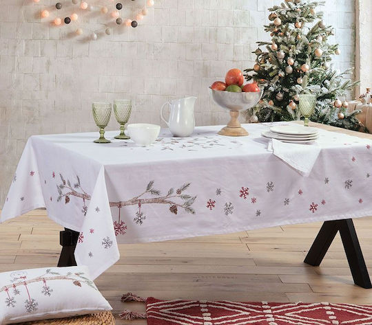 Nef-Nef Homeware Christmas Tweet Χριστουγεννιάτικο Διακοσμητικό Μαξιλάρι Μακρόστενο Λευκό 30x45εκ.