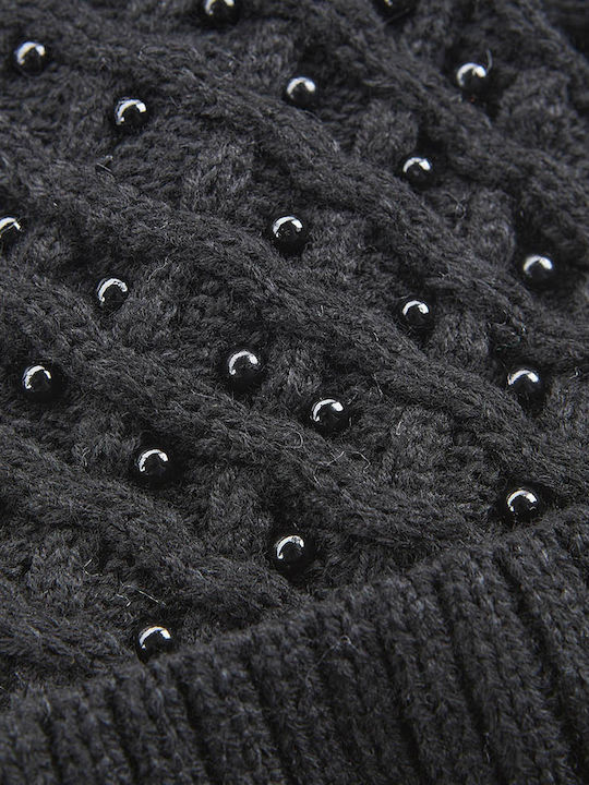 Verde Pom Pom Beanie Beanie in Black color