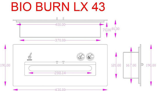 EcoHot Bio Burn LX 43 Καυστήρας για Τζάκι Βιοαιθανόλης