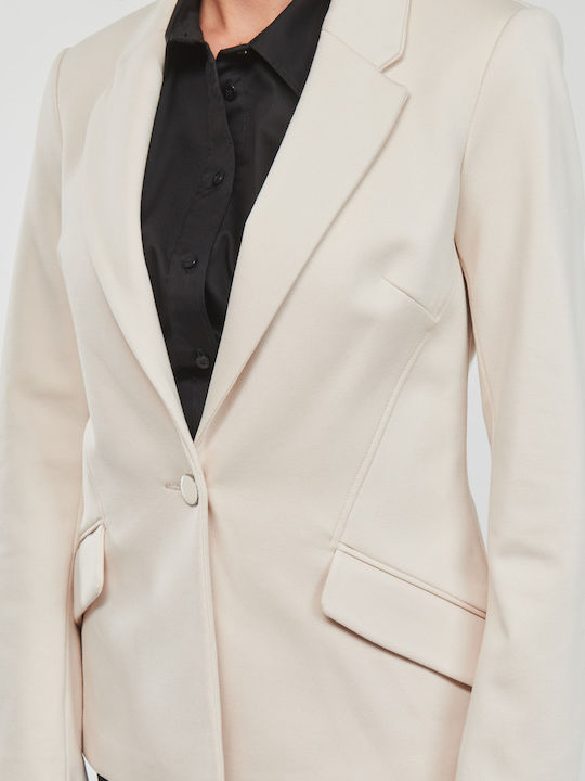 Guess Long Women's Waisted Blazer Beige