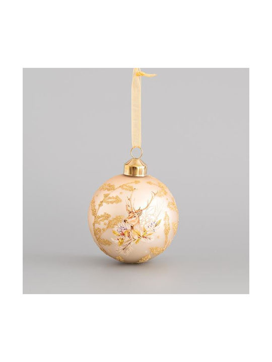 Eurolamp Weihnachtshänger Kugel Ornament Glas Gold 8cm