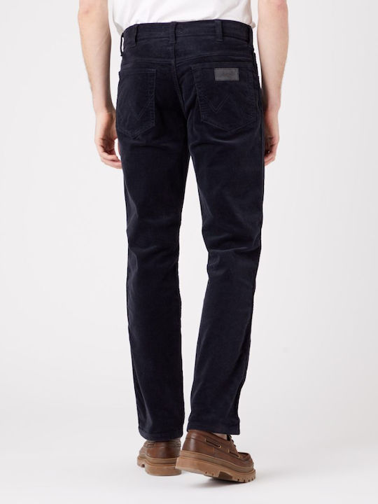 Wrangler Men's Trousers Elastic in Slim Fit Navy Blue