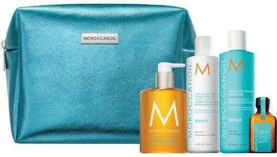 Moroccanoil A Window To Repair Haarpflegeset für gefärbtes Haar mit Shampoo 4Stück