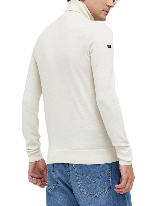 Superdry Studios Men's Long Sleeve Turtleneck Sweater Beige