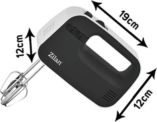 Zilan Μίξερ με Inox Κάδο Μαύρο 300W
