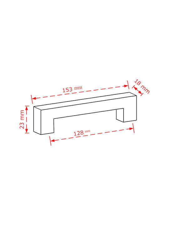 Viobrass 802 Möbelgriff aus Metall