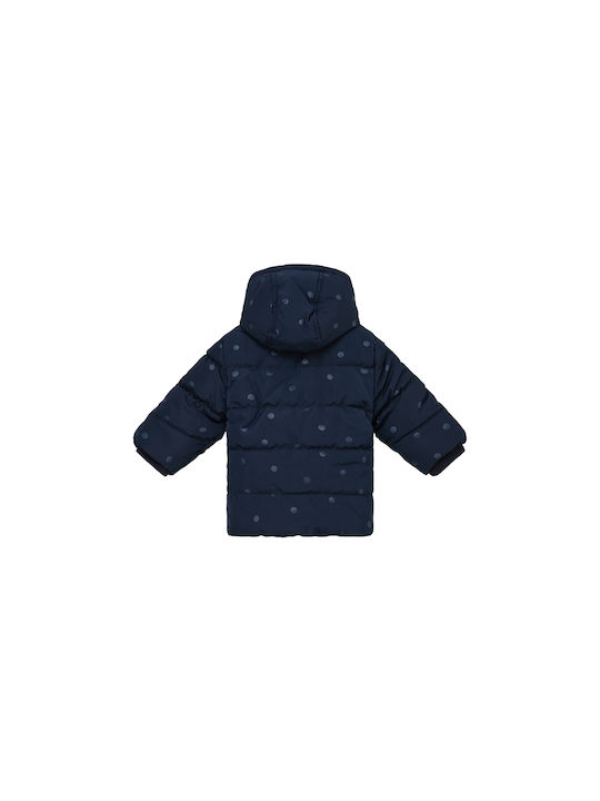 S.Oliver Kids Quilted Jacket Long with Lining & Protection Hood Navy Blue