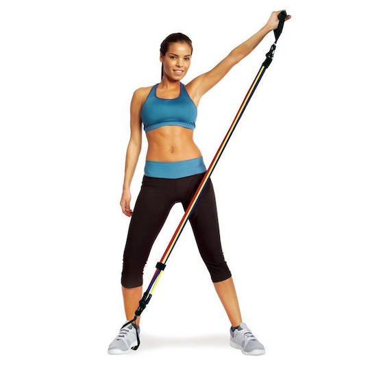 Body Sculpture BB2330 Σωληνωτά Λάστιχα Γυμναστικής με Λαβές Σετ 3τμχ Πολύχρωμα 1.14m