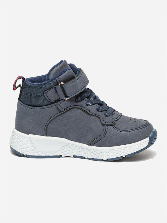 Kinder Sneaker High mit Bügel- und Schleifenverschluss Marineblaue