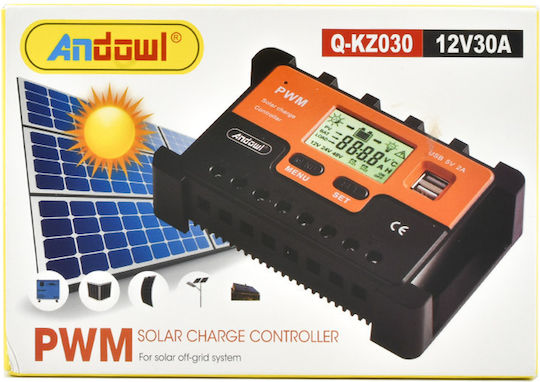 Andowl Ρυθμιστής Φόρτισης PWM 12V 30A