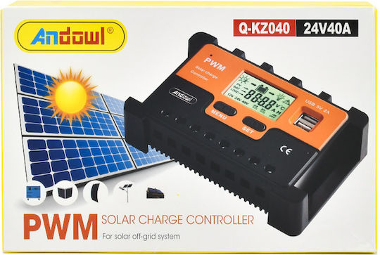 Andowl Ρυθμιστής Φόρτισης PWM 12V 40A