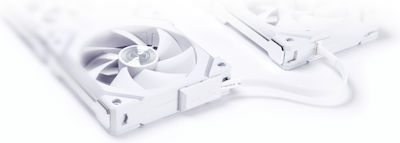 Lian Li UNI FAN SL120 V2 Case Fan με ARGB Φωτισμό και Σύνδεση 3-Pin / 4-Pin PWM 3τμχ Λευκό