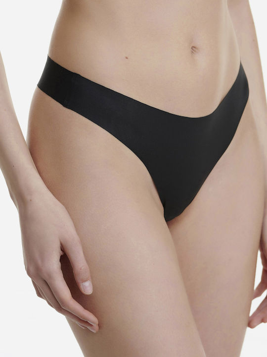 Damen Zeichenfolge 2Pack Nahtlos Schwarz