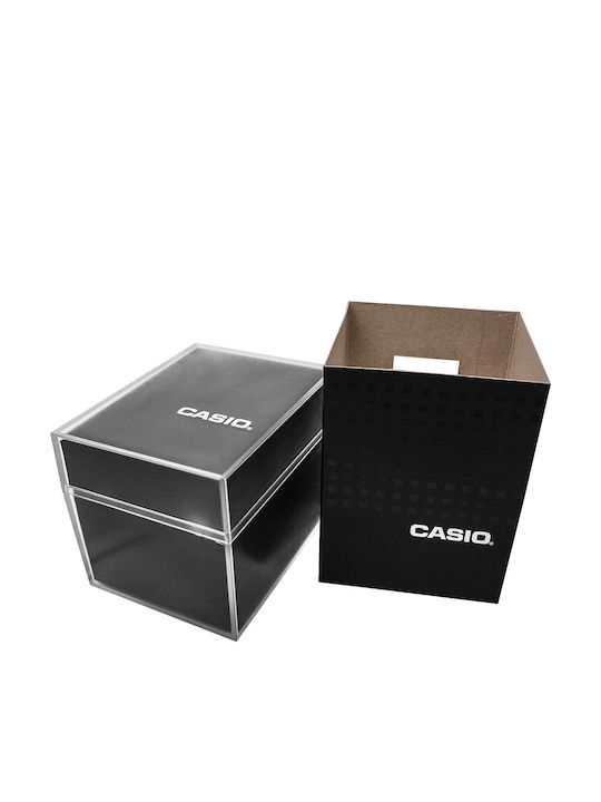 Casio Herrenuhr 53.5mm Chronograph Batterie mit Schwarz Kautschukarmband