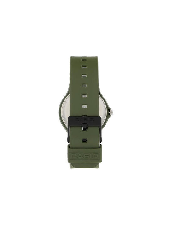 Casio Collection Watch Battery with Green Rubber Strap