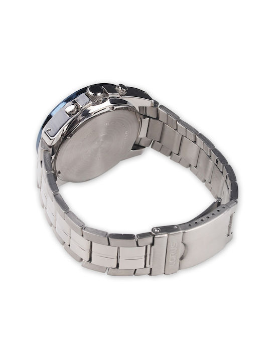 Lorus Analogic/Digital Ceas Cronograf Baterie cu Argintiu Brățară metalică
